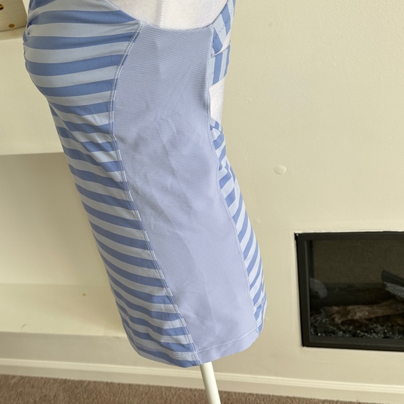 Lululemon Athletica Blue and White Striped Crossback Tank - Picture 5 of 7